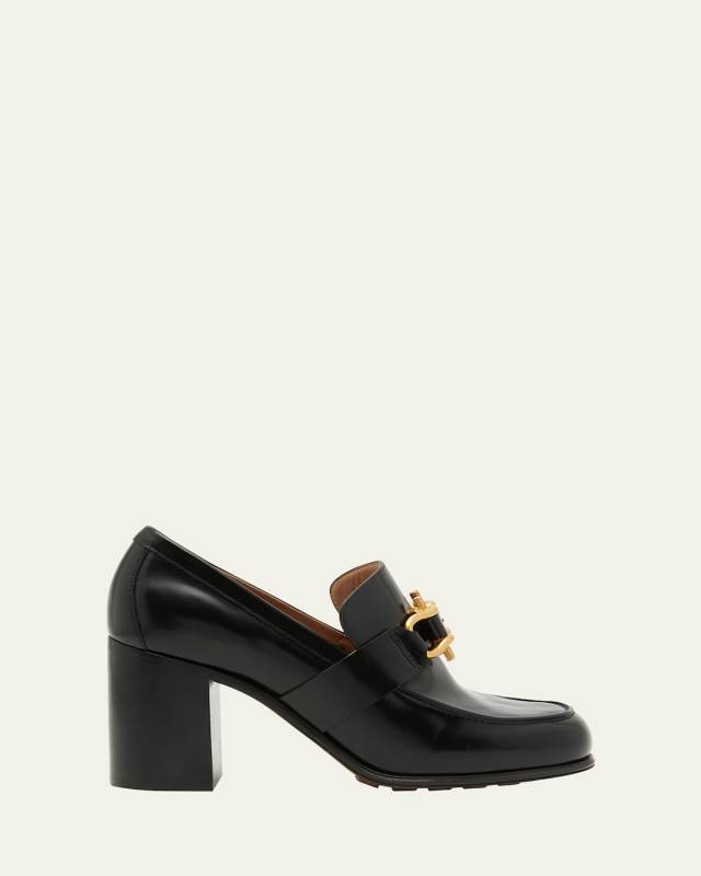 Monsieur Calfskin Leather Bit Pumps
